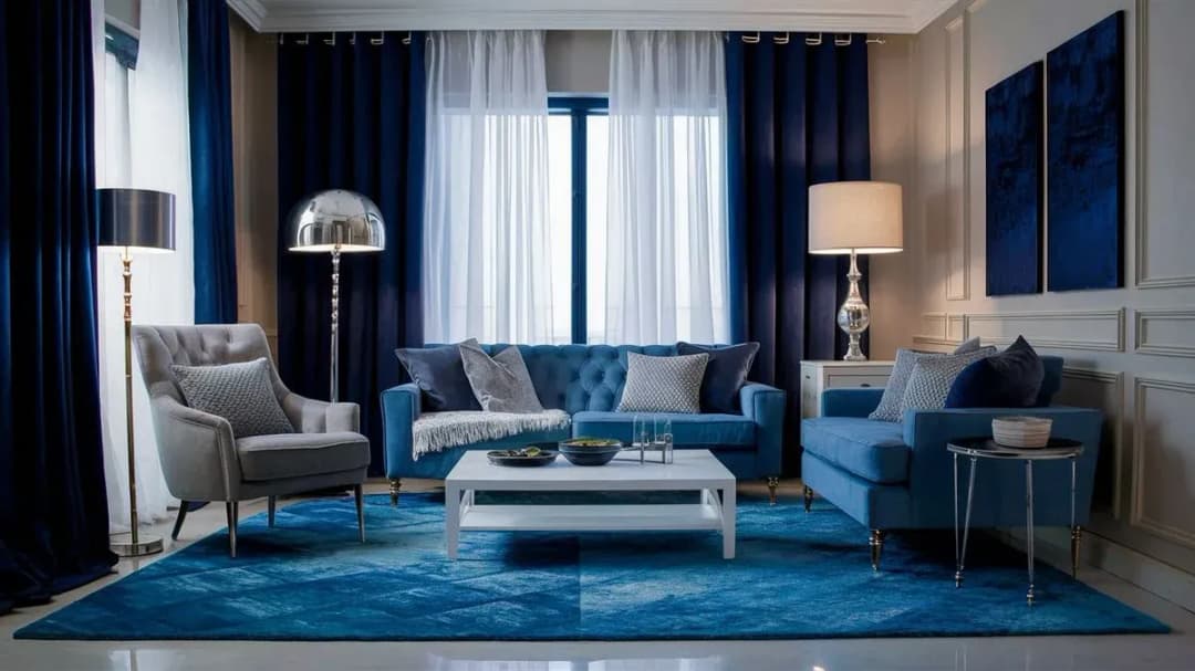 Jaki kolor ścian do niebieskiej kanapy? Oto kolory, które zachwycą